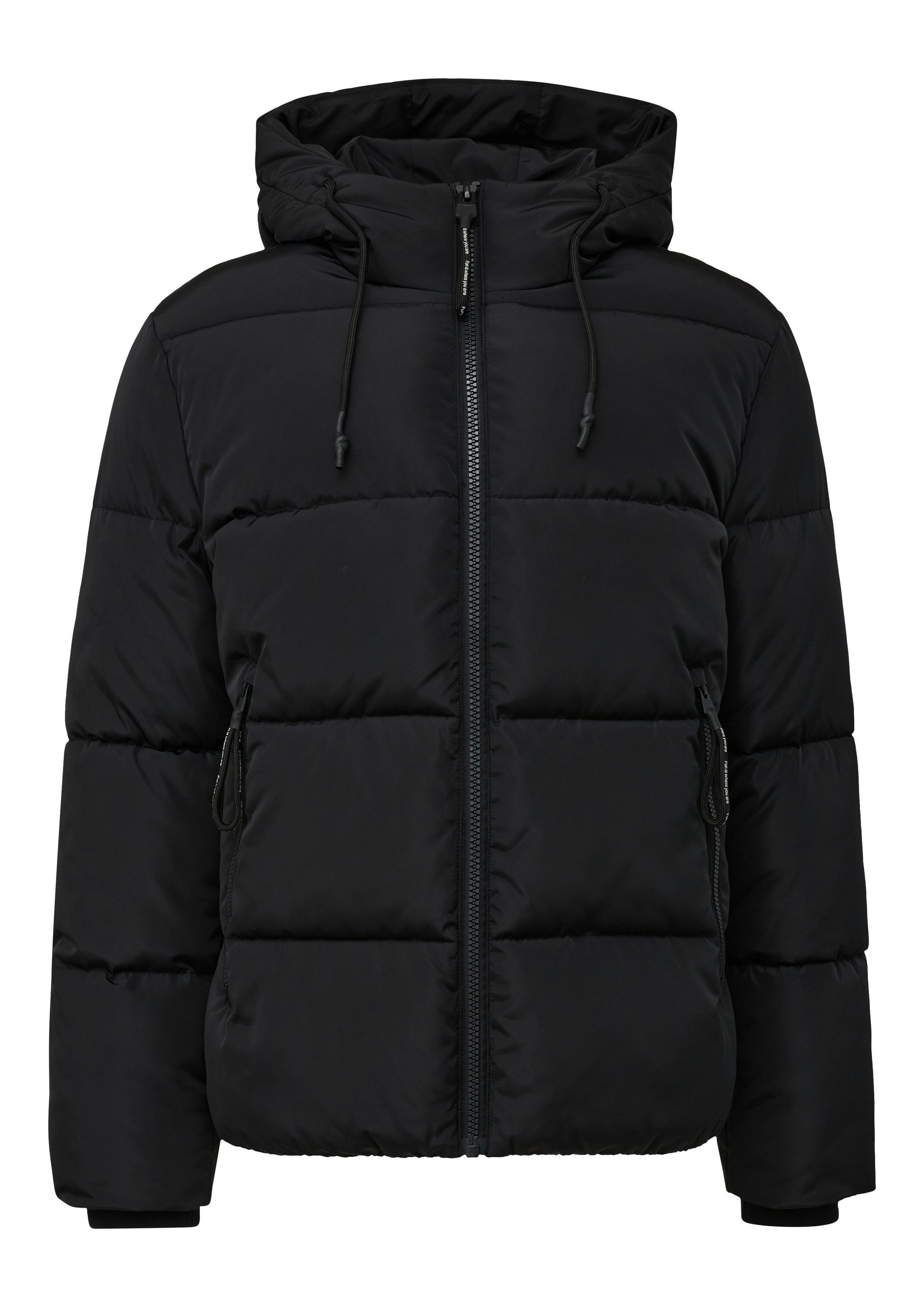 QS Winterjacke Outdoor-Jacke Sportive Pufferjacke mit Reißverschlusstaschen
