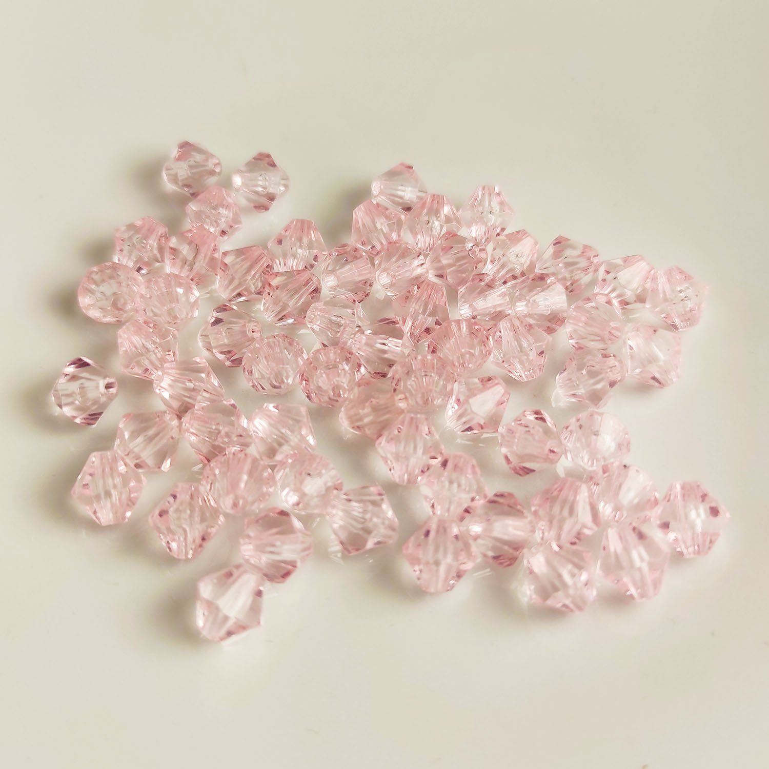 Kopper-24 Bastelperlen Doppelkegel Bicone 60 Stück Acryl Perlen Kristall Lose Perlen mit Loch