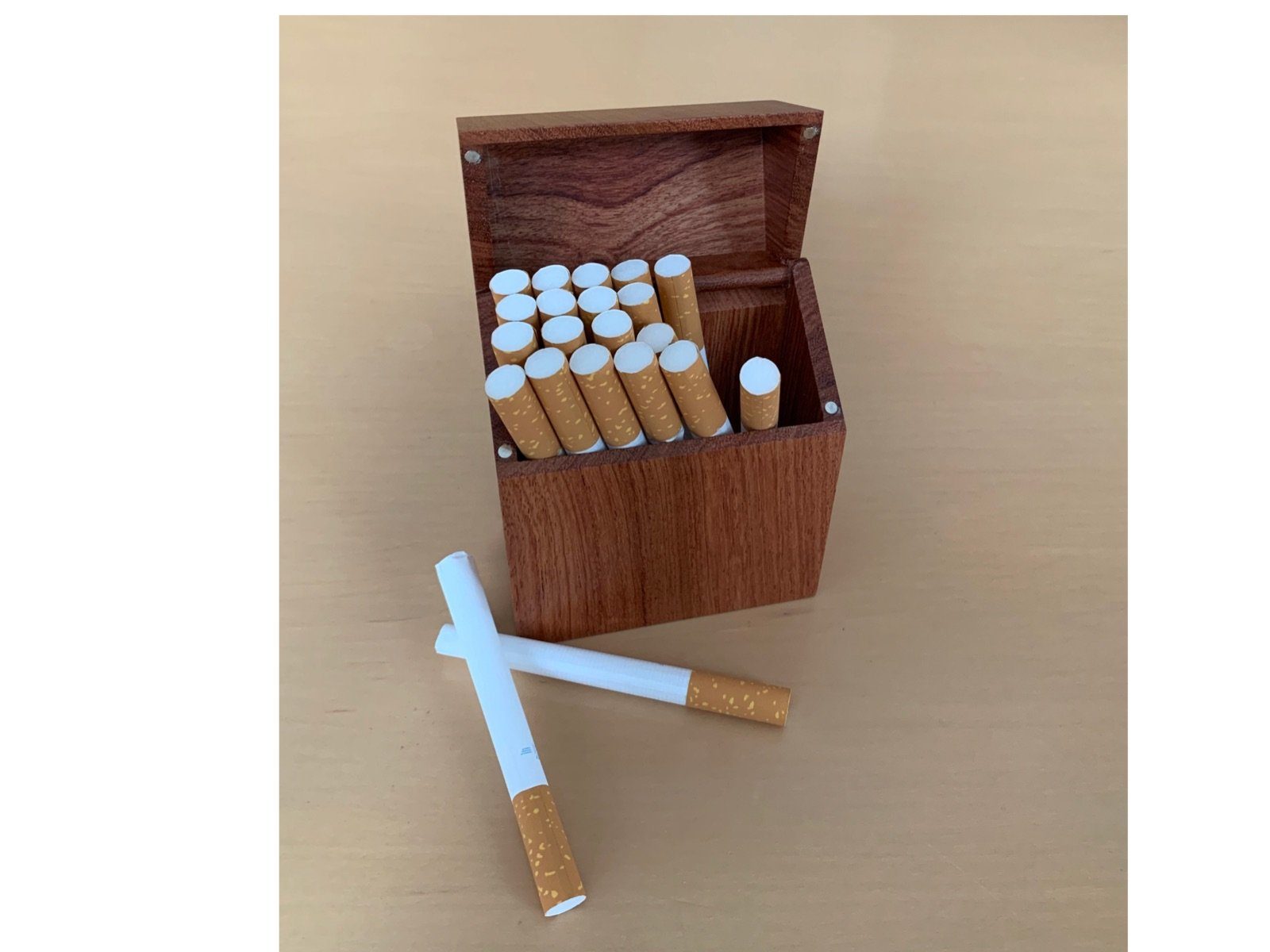 LK Trend & Style Aufbewahrungsbox »Zigarettenbox aus Holz Zigarettenetui  für 20/30 Zigaretten Nachhaltig, Magnet Verschluss, Elegant« (Spar-Set, 2x  L oder 2x XXL), Unikat durch die Holzmaserung online kaufen | OTTO