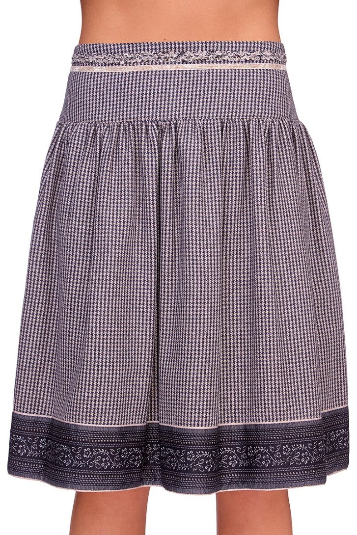 Hammerschmid Trachtenrock Winterlicher Wollrock - TRAUNSTEIN - beige/navy