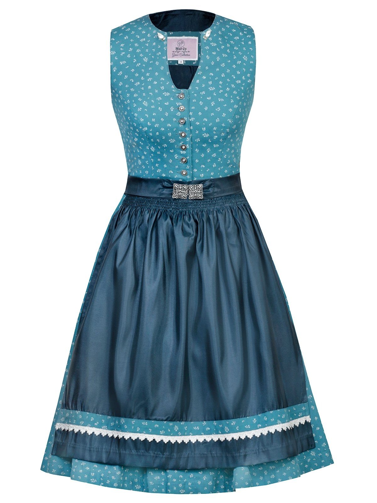 MarJo Trachtenkleid Mini Dirndl 2tlg. 58cm FRANKA petrol