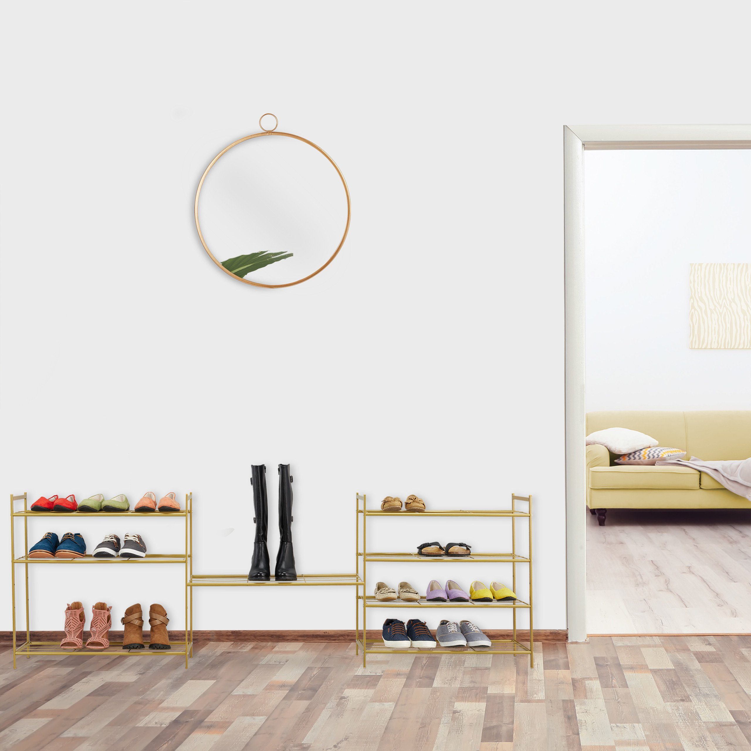 relaxdays Schuhregal Stapelbares Schuhregal 4 Ebenen, günstig online kaufen