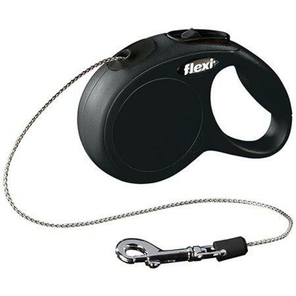 flexi Hundeleine New Classic Cord XS 3m schwarz, (Packung)
