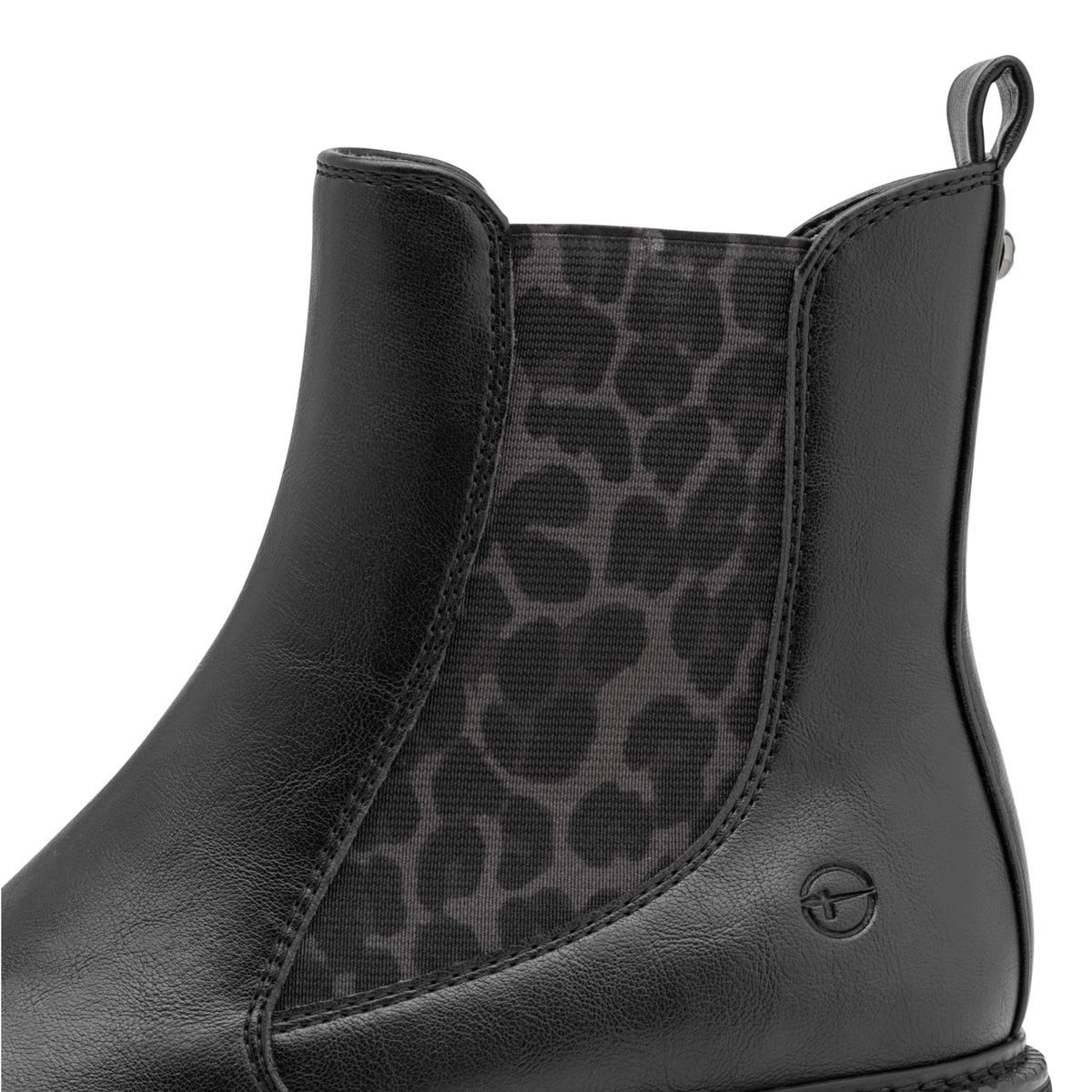 Tamaris 1-25483-45/0B0 Stiefelette Klassischer Chelsea Boot mit modischem Leoprint