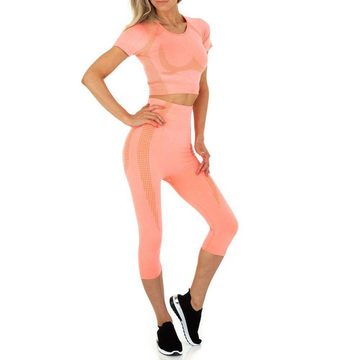 Ital-Design Sportanzug Damen Freizeit, Stretch Jogging- & Freizeitanzug in Rosa