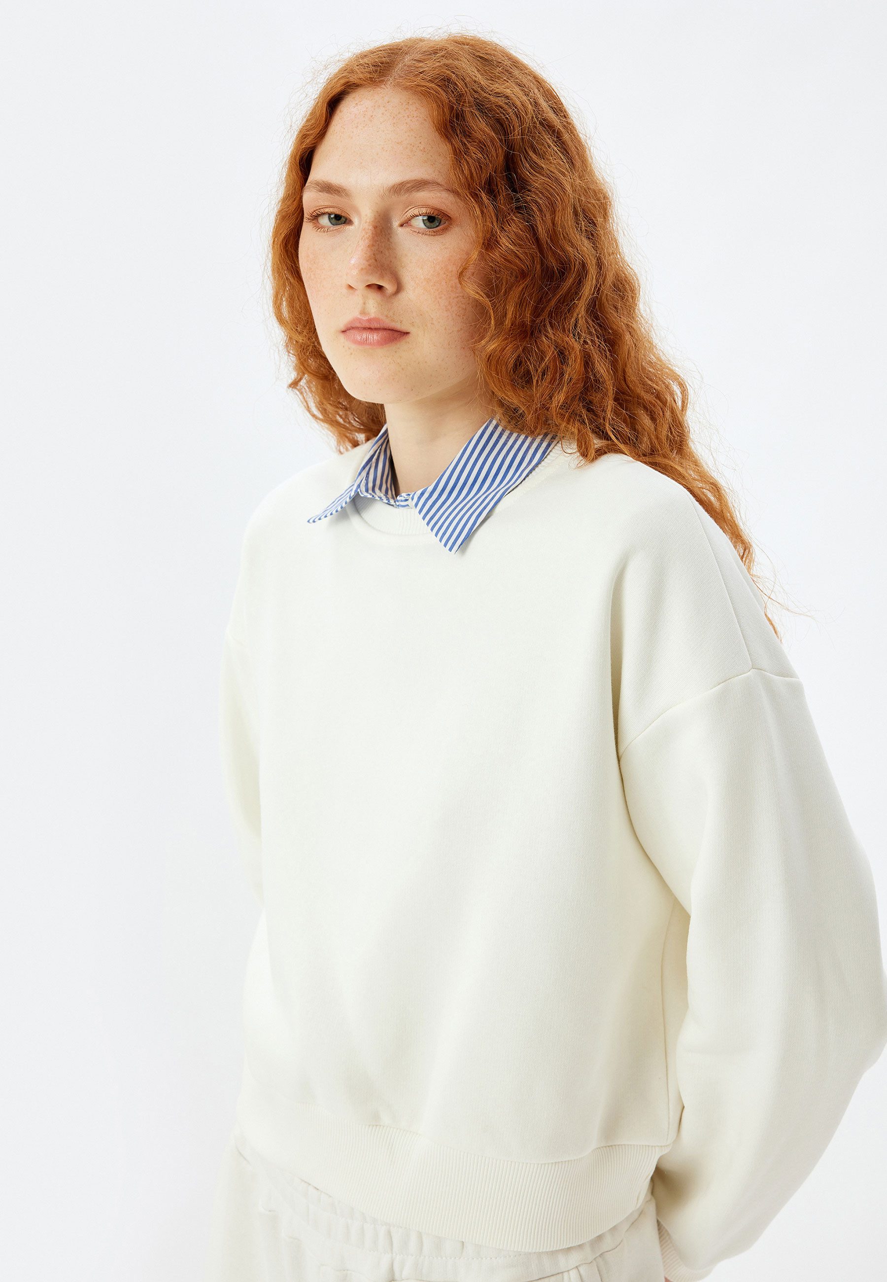 Koton Sweatshirt Rundhalsausschnitt Regular