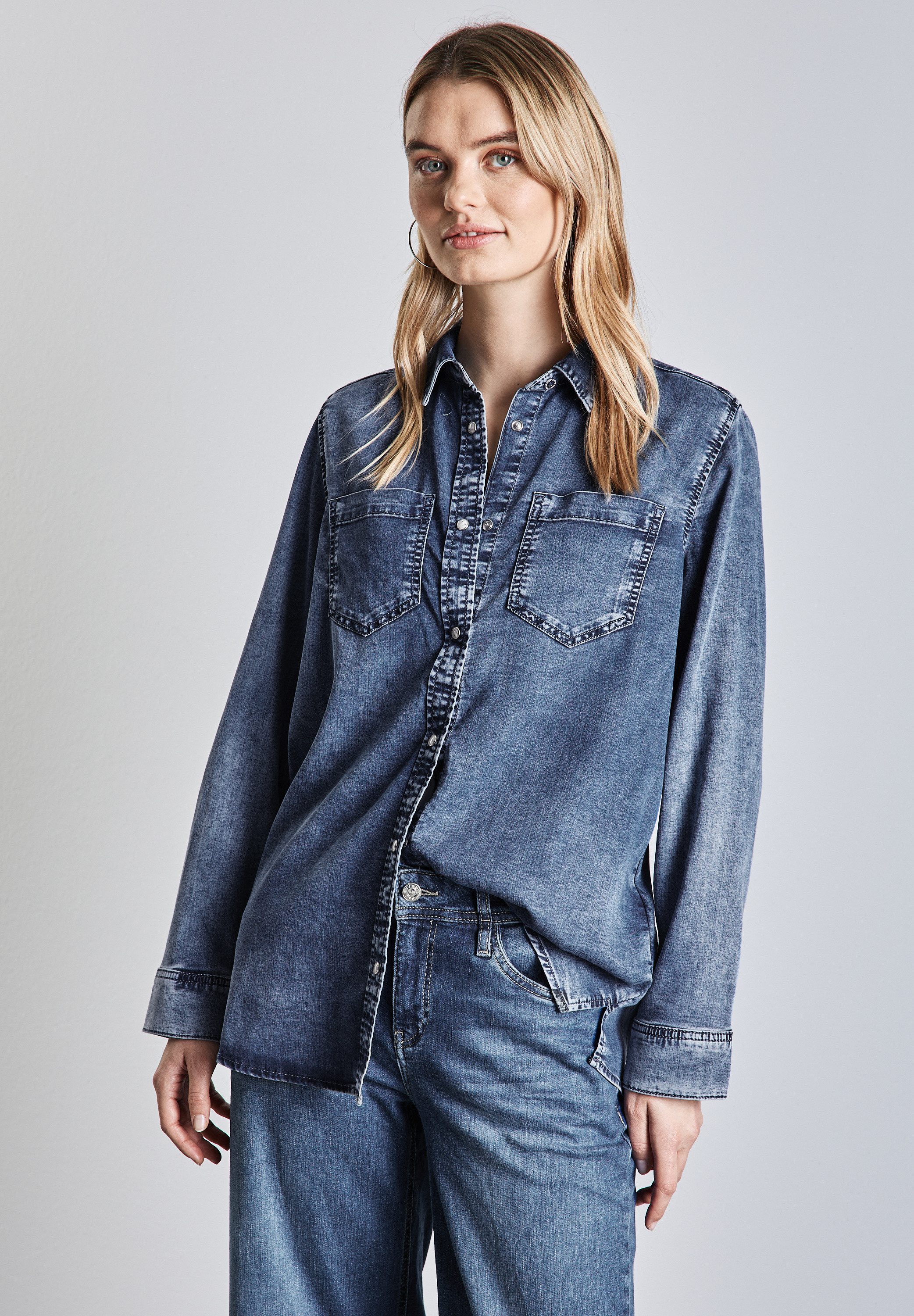 Jeansbluse