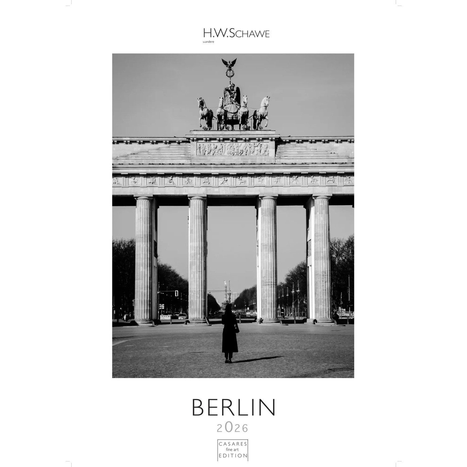 Wandkalender Berlin schwarz-weiss Kalender 2026 - Wandkalender, Fotokalender...