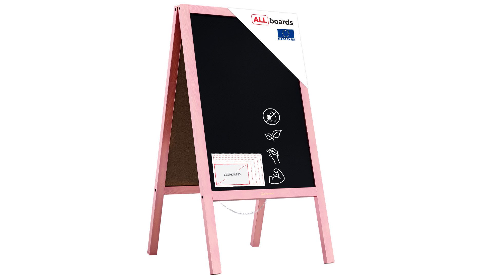ALLboards Standtafel Kundenstopper mit farbigem Holzrahmen günstig online kaufen