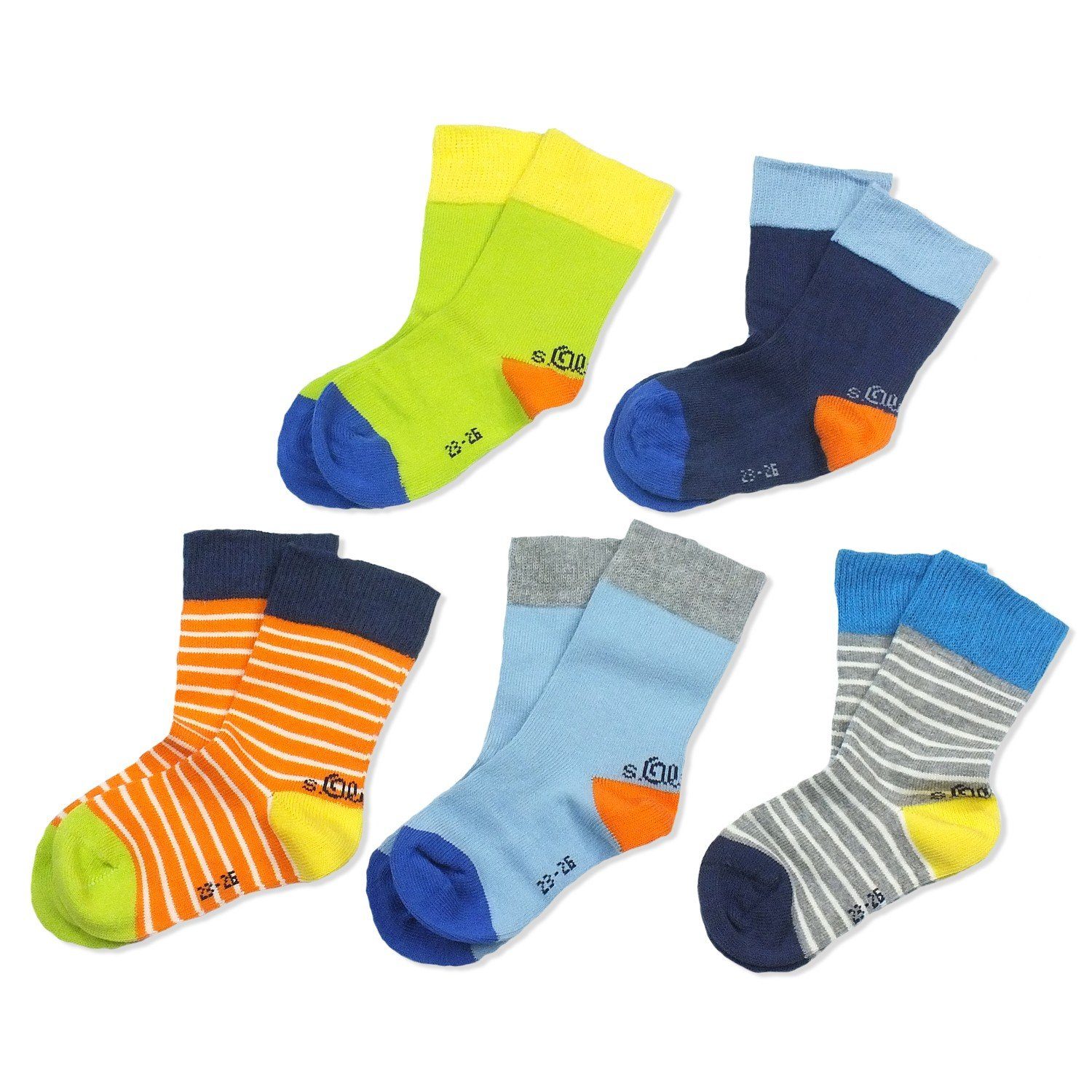 s.Oliver Langsocken S20293 (Packung, 5-Paar, 5 Paar) Kinder Socken, Jungen & Mädchen mit Baumwolle, Kindersocken | Socken