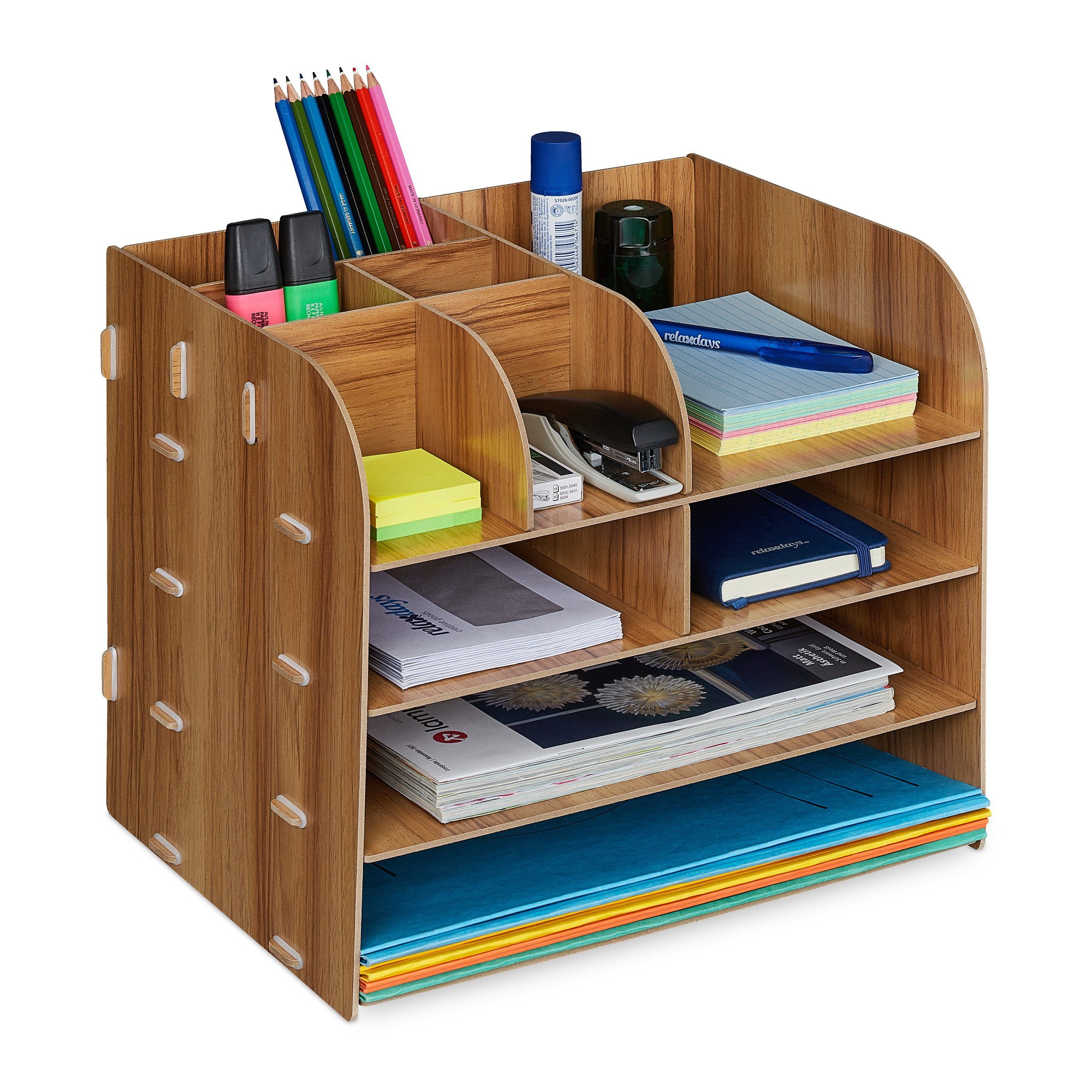 relaxdays Organizer »Schreibtisch Organizer mit Ablagefächern ...