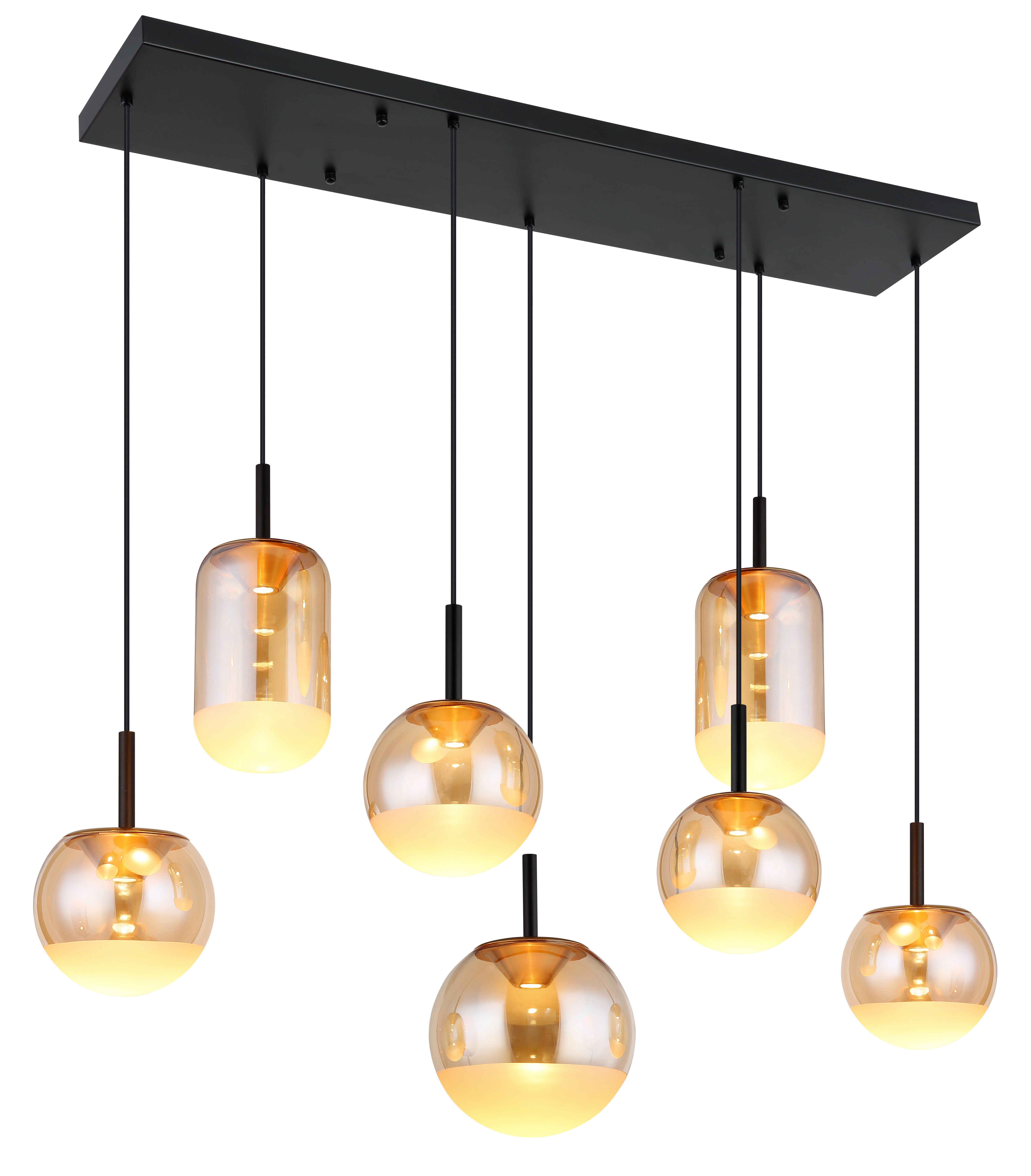 GLOBO LIGHTING Hängeleuchte SEVERIN, LED fest integriert, Warmweiß, Hängelampe Esszimmer-Leuchte Esstischleuchte Wohnzimmer