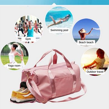 QTIYE Reisetasche Reisetasche Weekender,Fitnesstasche,wasserdichte Sporttasche, Atmungsaktiv, wasserdicht, lagerfähig, verschleißfest,Große Kapazität