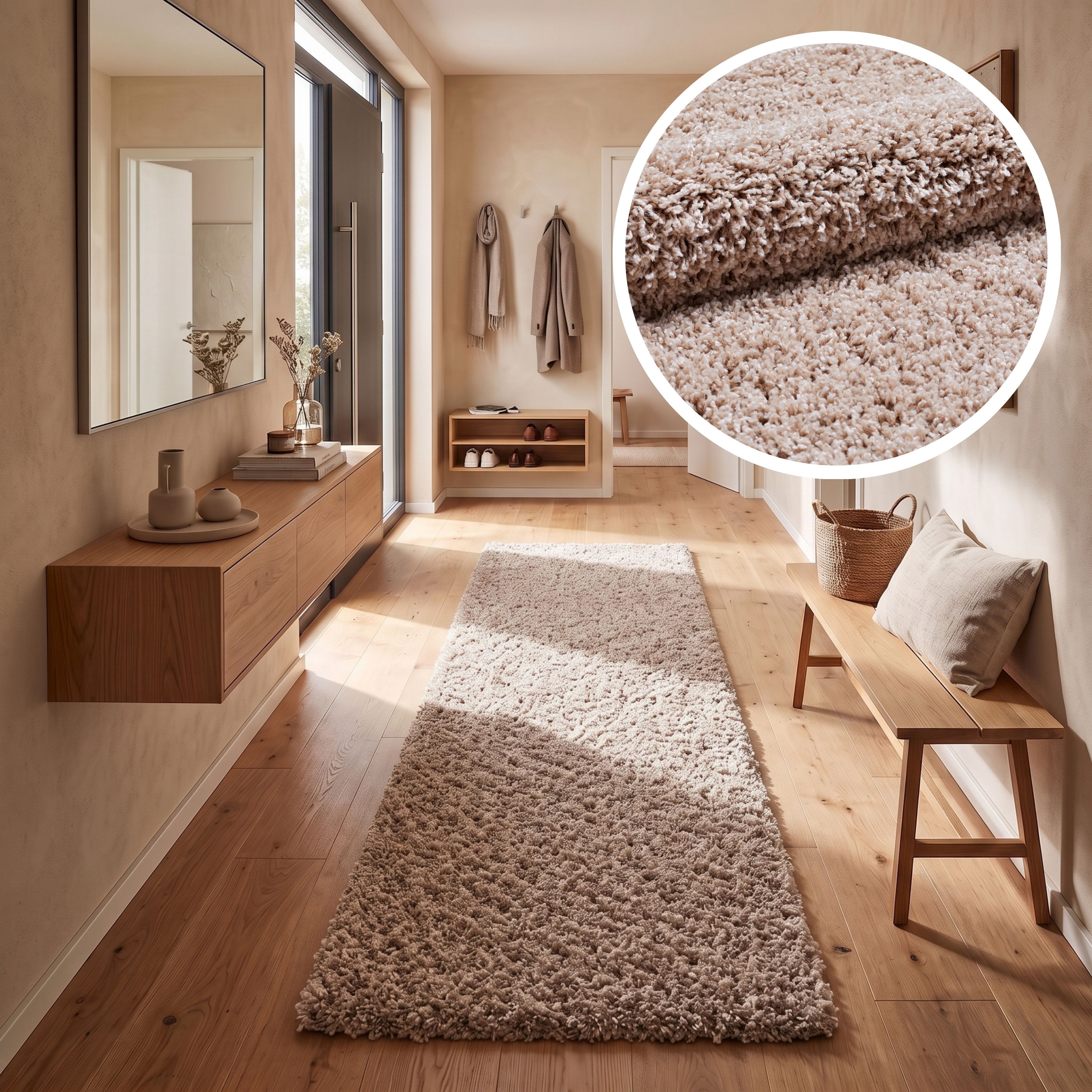 OTTO home Hochflor-Teppich Viva Shaggy, in Standard- und Premium-Qualität, 30 mm oder 45 mm Höhe, rechteckig, Uni Farben, einfarbig, weich, kuschelig, Läufer, Kundenliebling