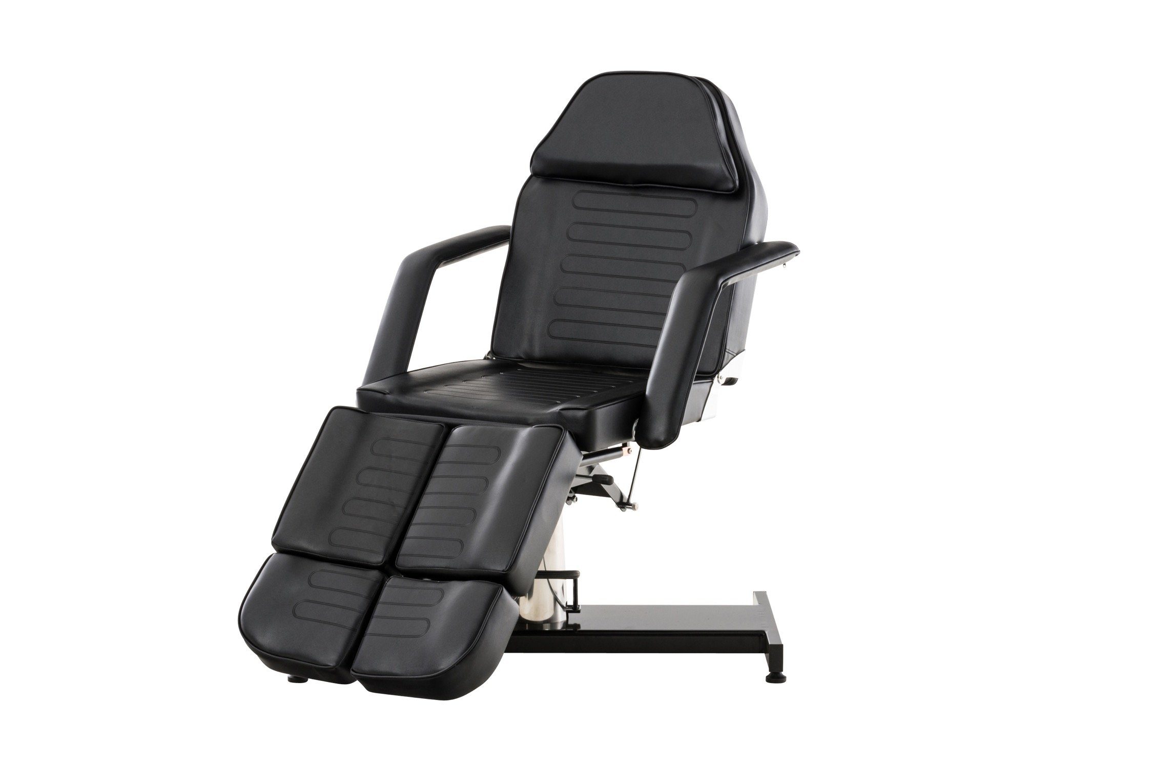 TPFLiving Massageliege Sphero - Hydraulische Kosmetikliege (Massagebett 360° drehbar. Sitzhöhe 60 - 75 cm, Massagesessel bis zu 400 kg belastbar), mit Feinzellenschaumstoff gepolstert - Material: Kunstleder schwarz