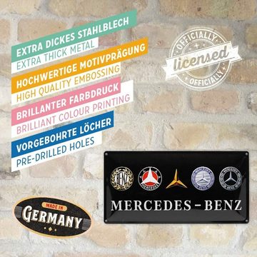 Nostalgic-Art Metallschild Blechschild 25 x 50cm - Mercedes-Benz - Logo Evolution