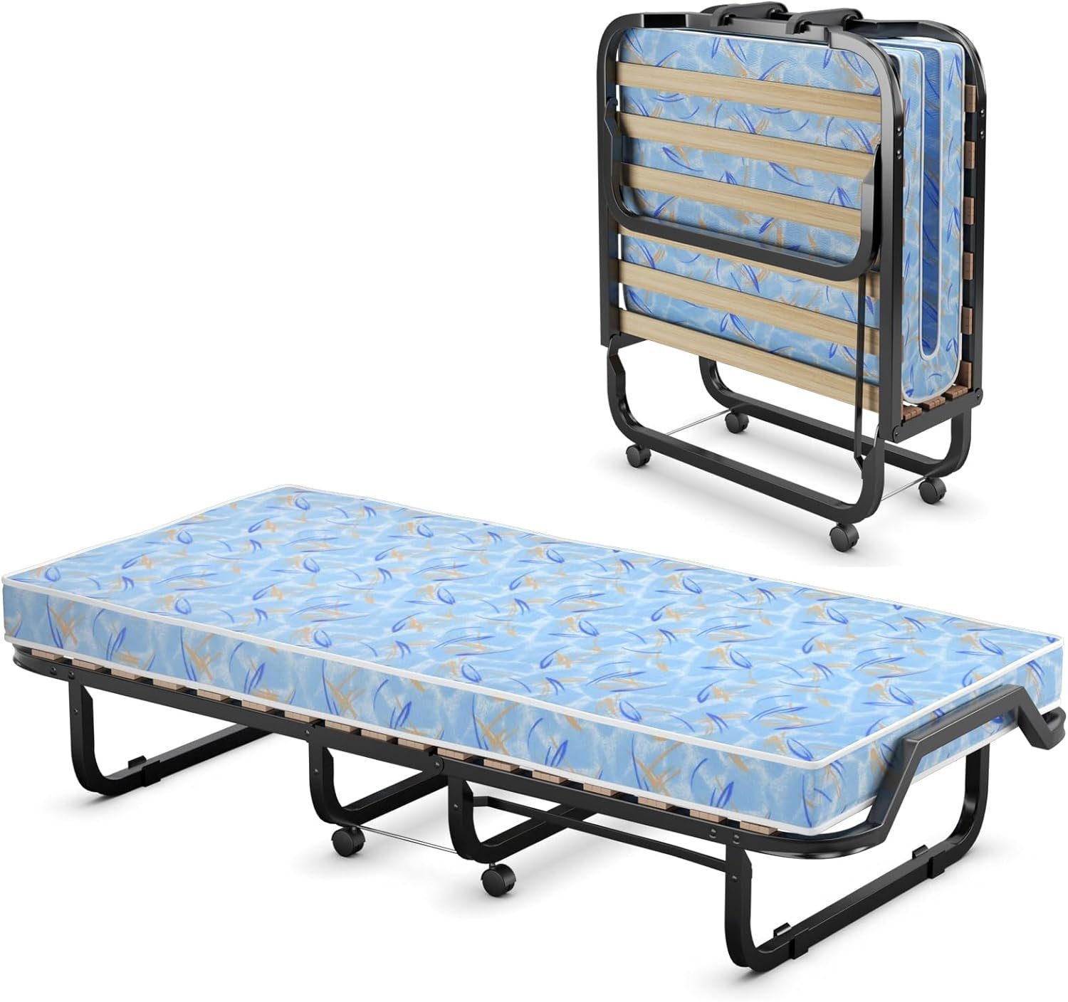 KOMFOTTEU Gästebett Einzelbett klappbar, 4 Universalrollen, günstig online kaufen