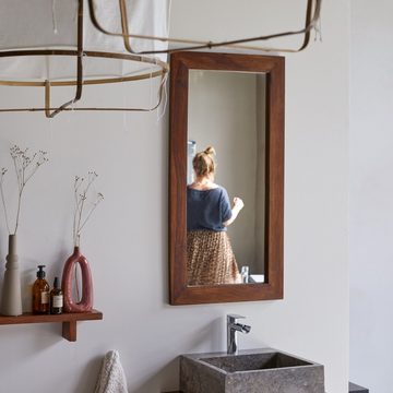 Tikamoon Spiegel Kwarto Spiegel aus massivem Palisanderholz 100x50 cm