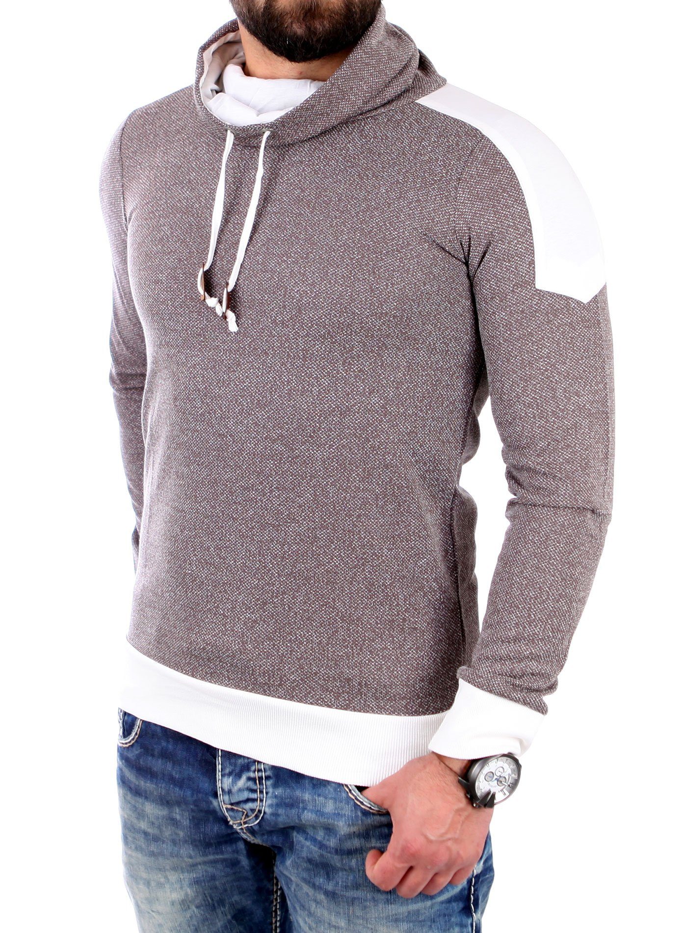 Reslad Strickpullover Reslad Herren Huge Collar günstig online kaufen