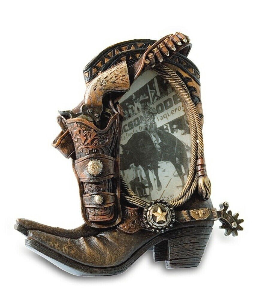 Westernlifestyle Bilderrahmen Cowboyboot Fotorahmen Bilderrahmen Cowboystie günstig online kaufen