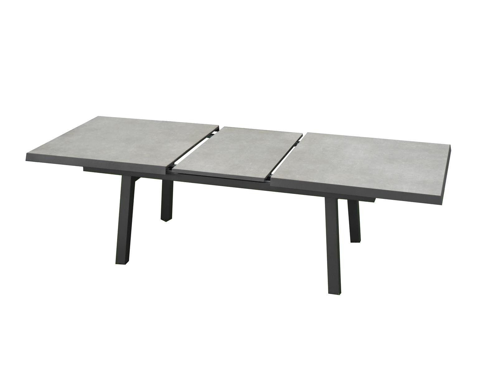 bellavista - Home&Garden® Gartentisch Gartentisch Ontario ausziehbar Aluminium Keramik 200–260x100x77cm (Set, 1-St., 1), Aluminium, ausziehbar, wetterfest - Garten, Terrasse, Balkon & Outdoor