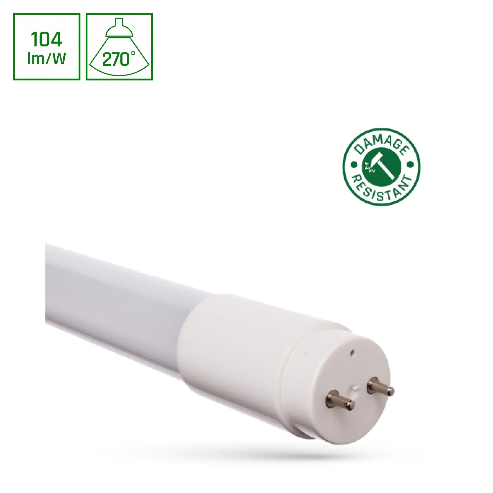 Spectrum LED-Leuchtmittel 25x LED 150cm Röhre G13 NANO T8 Leuchtstoffröhre 22W 2265lm Warm 3000K, G13, Warmweiß