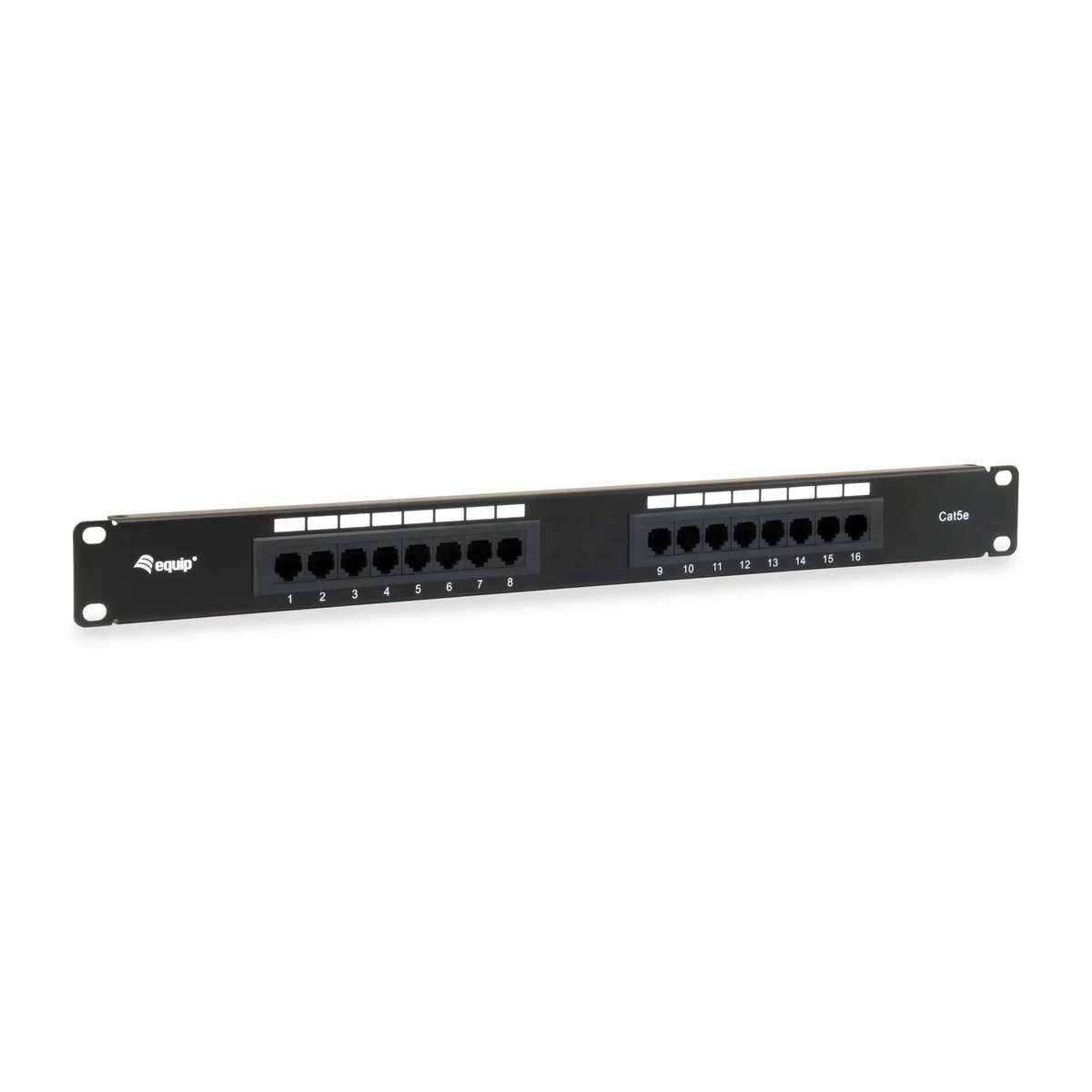 Equip Equip 16-Port Cat.5e Ungeschirmtes Patch Panel, Black Netzwerk-Patch-Panel