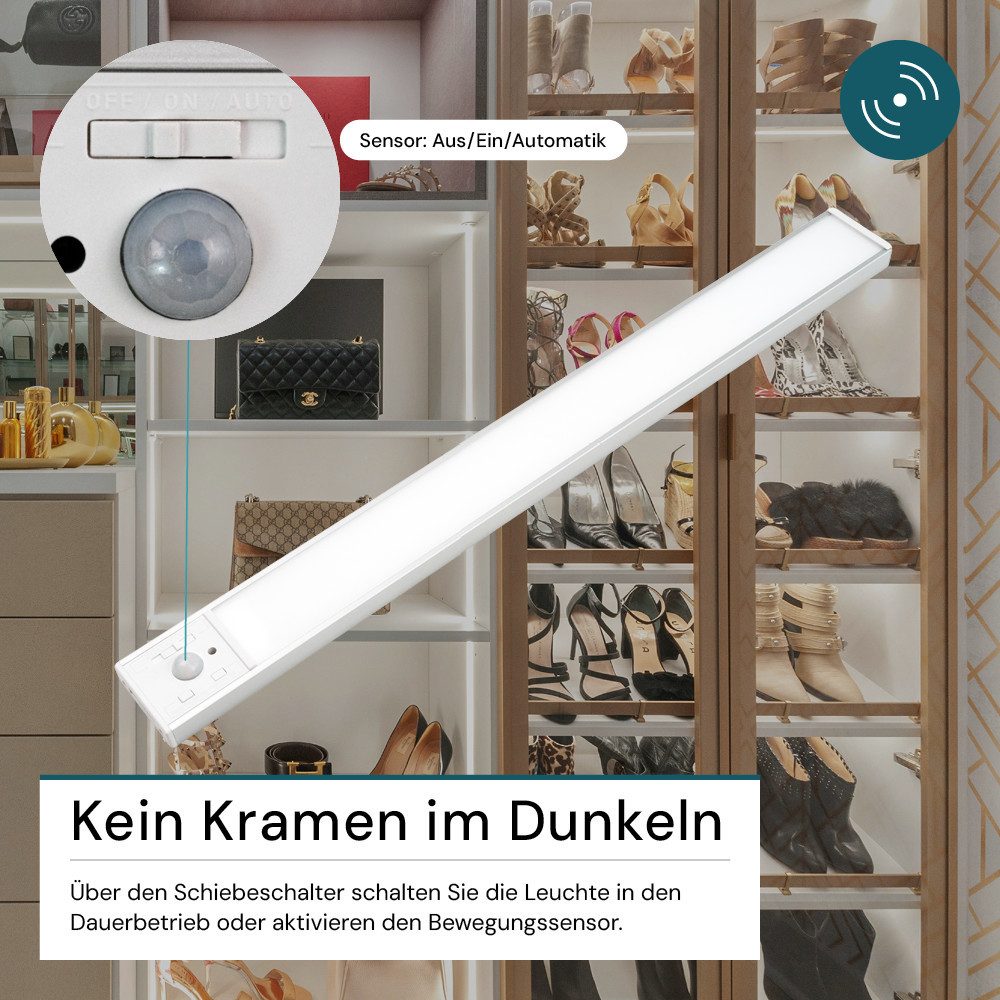 LUXULA LED Unterbauleuchte LUXULA LED Unterbauleuchte 60 cm 4 W CCT einstellbar Silber, LED fest integriert, Farbwechsler – Bild 3 von 5
