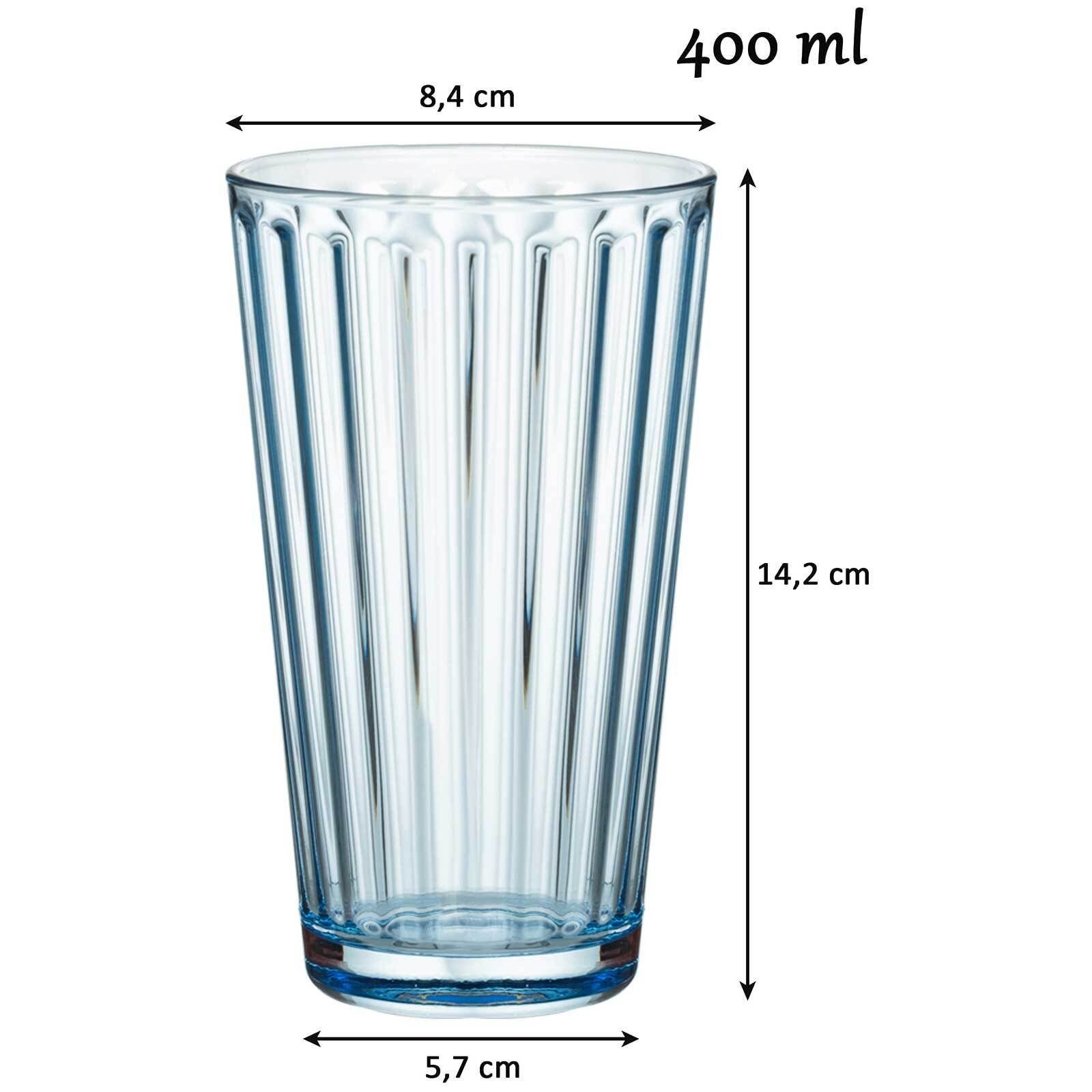 Glas Lawe Glas 400 Set, Ritzenhoff Breker 6er & Blau Trinkgläser ml