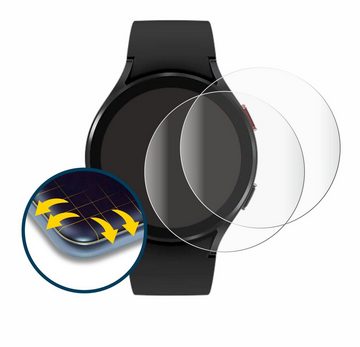 BROTECT Full-Screen Schutzfolie für Samsung Galaxy Watch 4 (44mm), Displayschutzfolie, 2 Stück, 3D Curved klar