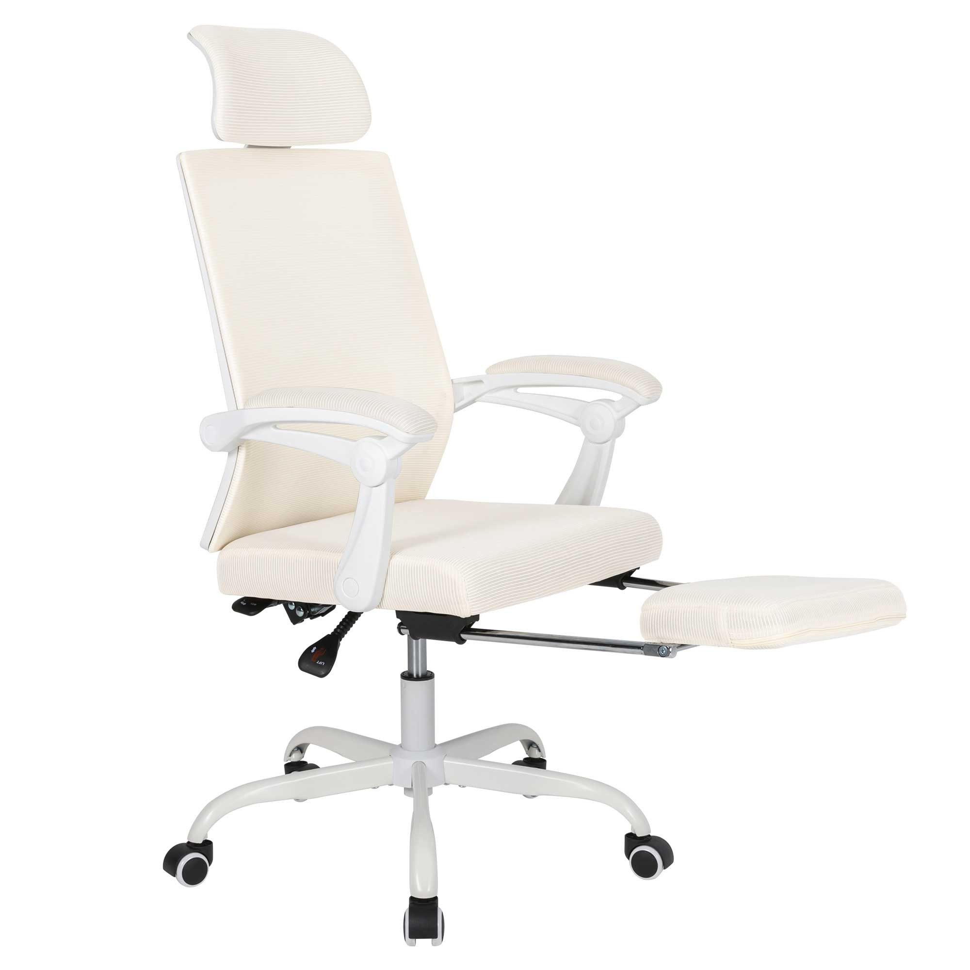 UEV Bürostuhl Ergonomisch, Schreibtischstuhl mit Fußstütze Atmungsaktiver N günstig online kaufen