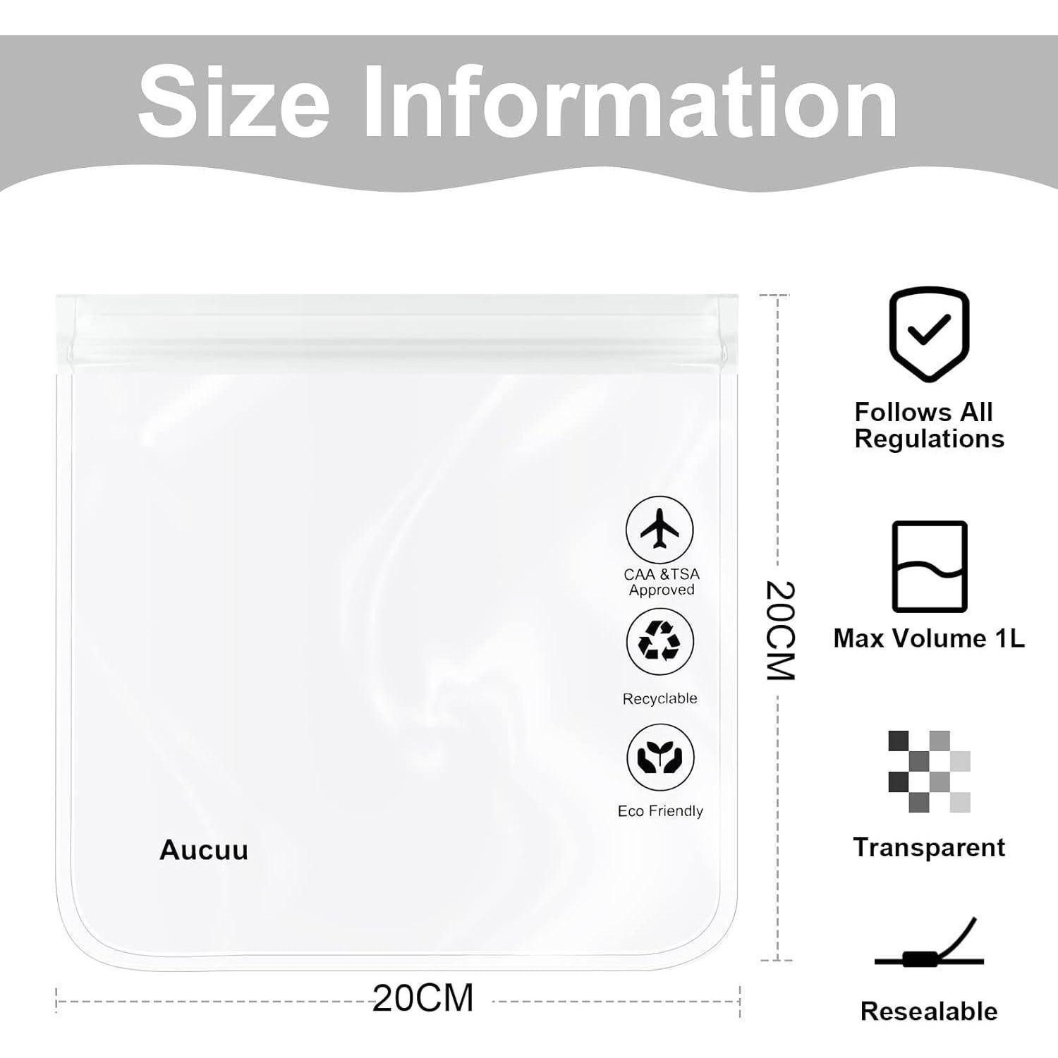 LuxusKollektion Liquidtasche Transparente 1L Flugzeugbeutel 20x20cm Kulturb günstig online kaufen