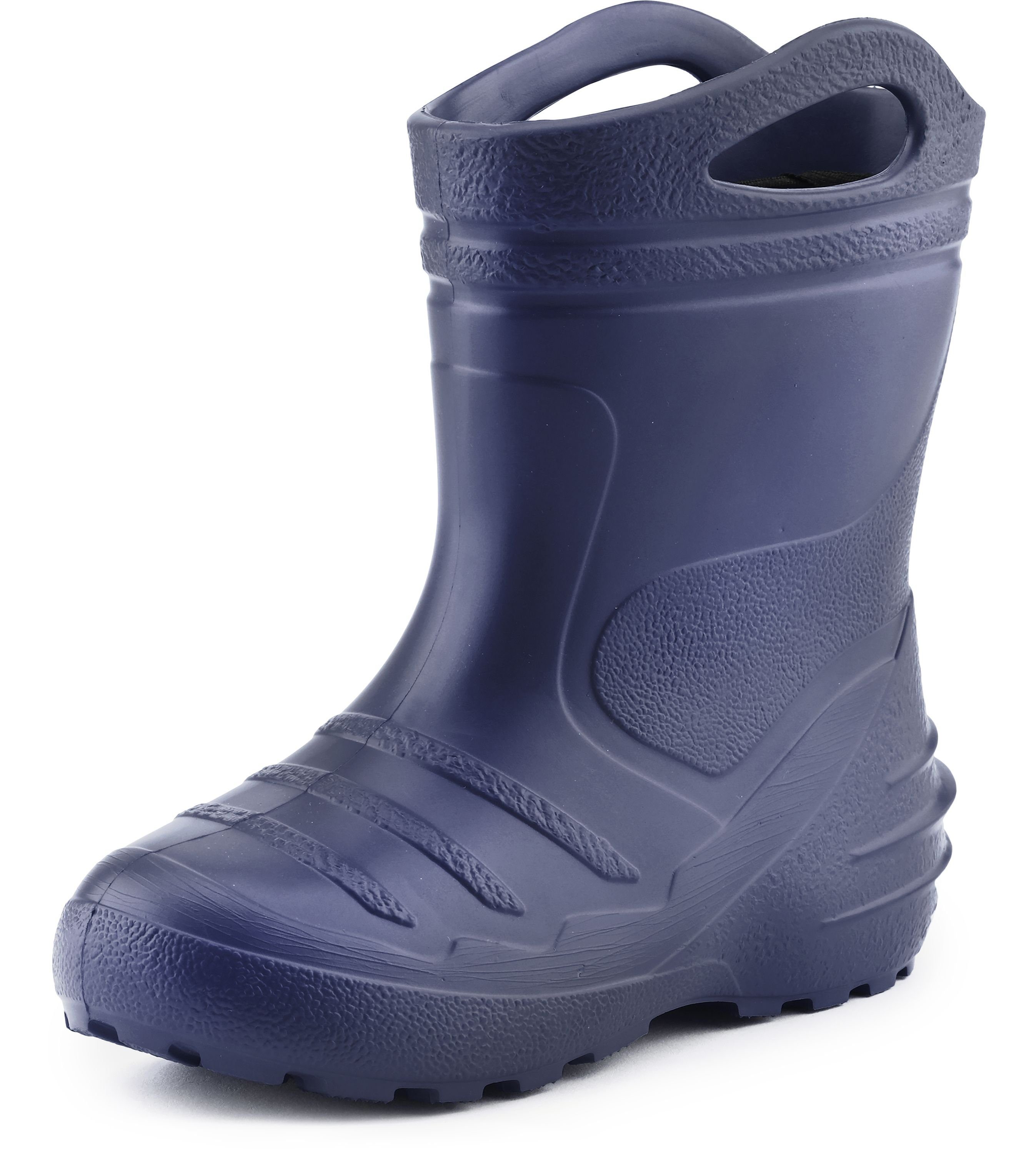 Ladeheid Kinder gefüttert Dunkelblau Gummistiefel Thermo KL051 Gummistiefel federleichte EVA