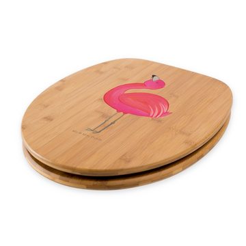 Mr. & Mrs. Panda WC-Sitz Flamingo Stolz - Transparent - Geschenk, Tochter, Klodeckel, Klobrill (1-St), UV-resistenter Druck