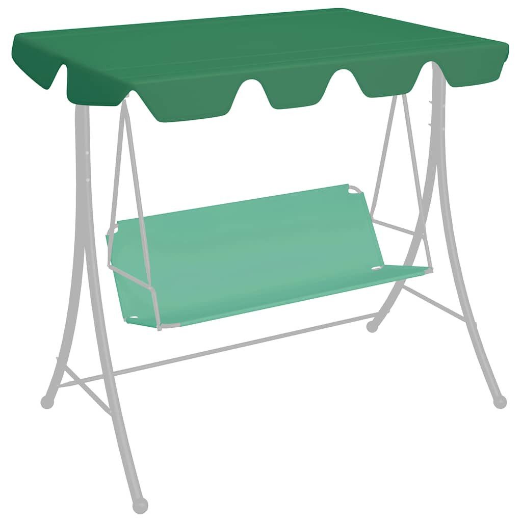 vidaXL Pavillon-Ersatzdach Ersatzdach für Hollywoodschaukel Grün 188/168x145/110 cm, 248 x 186 cm