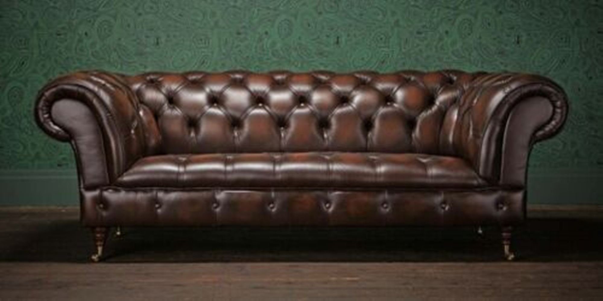 JVmoebel Chesterfield-Sofa, Chesterfield Design Luxus Polster Sofa Couch Sitz Garnitur Leder