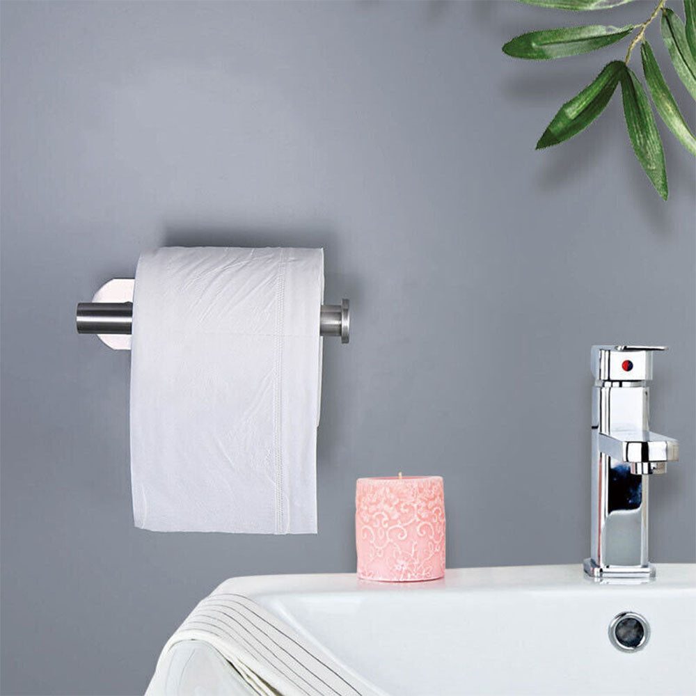 Refined Living Toilettenpapierhalter ohne Bohren Klopapierhalter selbstklebend, Edelstahl, für Bad Küche (WC Rollenhalter, Edelstahl WC Halter, Papierrollenhalt – Bild 5 von 5