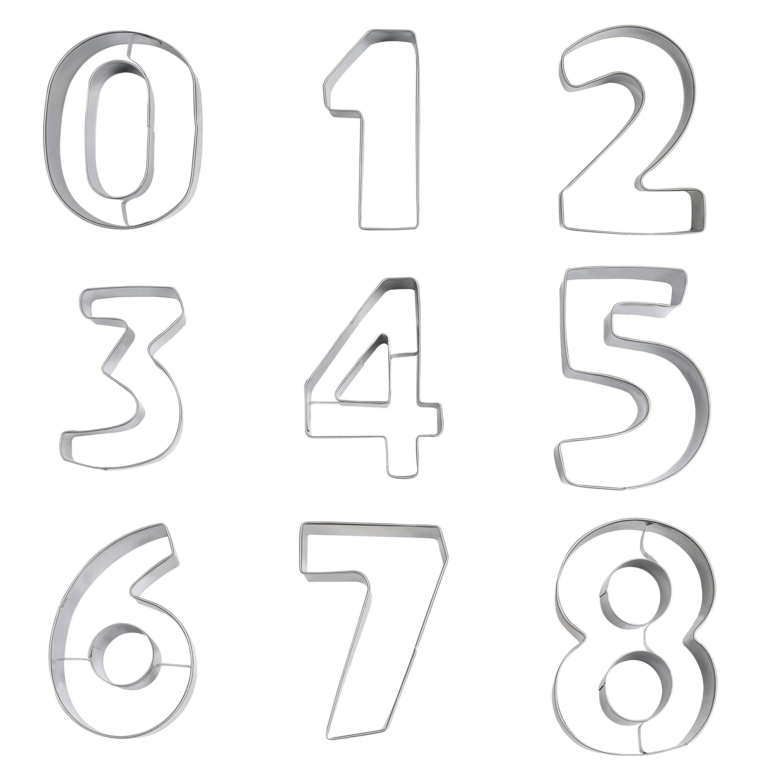 Kurtzy Ausstechform 9 Stück Keks Ausstecher Set - 8cm Edelstahl, Metall, (1-St)