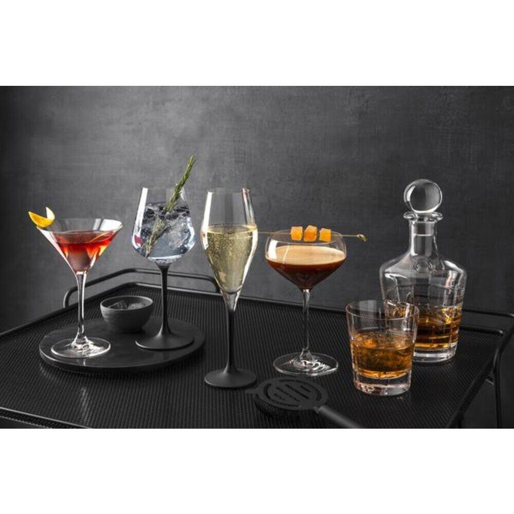 Villeroy & Boch Rotweinglas Rotweinglas 4er-Set Manufacture Rock, 4-tlg., Kristallglas, Rotweinglas, 4-tlg., Ø9,6cm, Kristallglas, schwarz – Bild 3 von 3