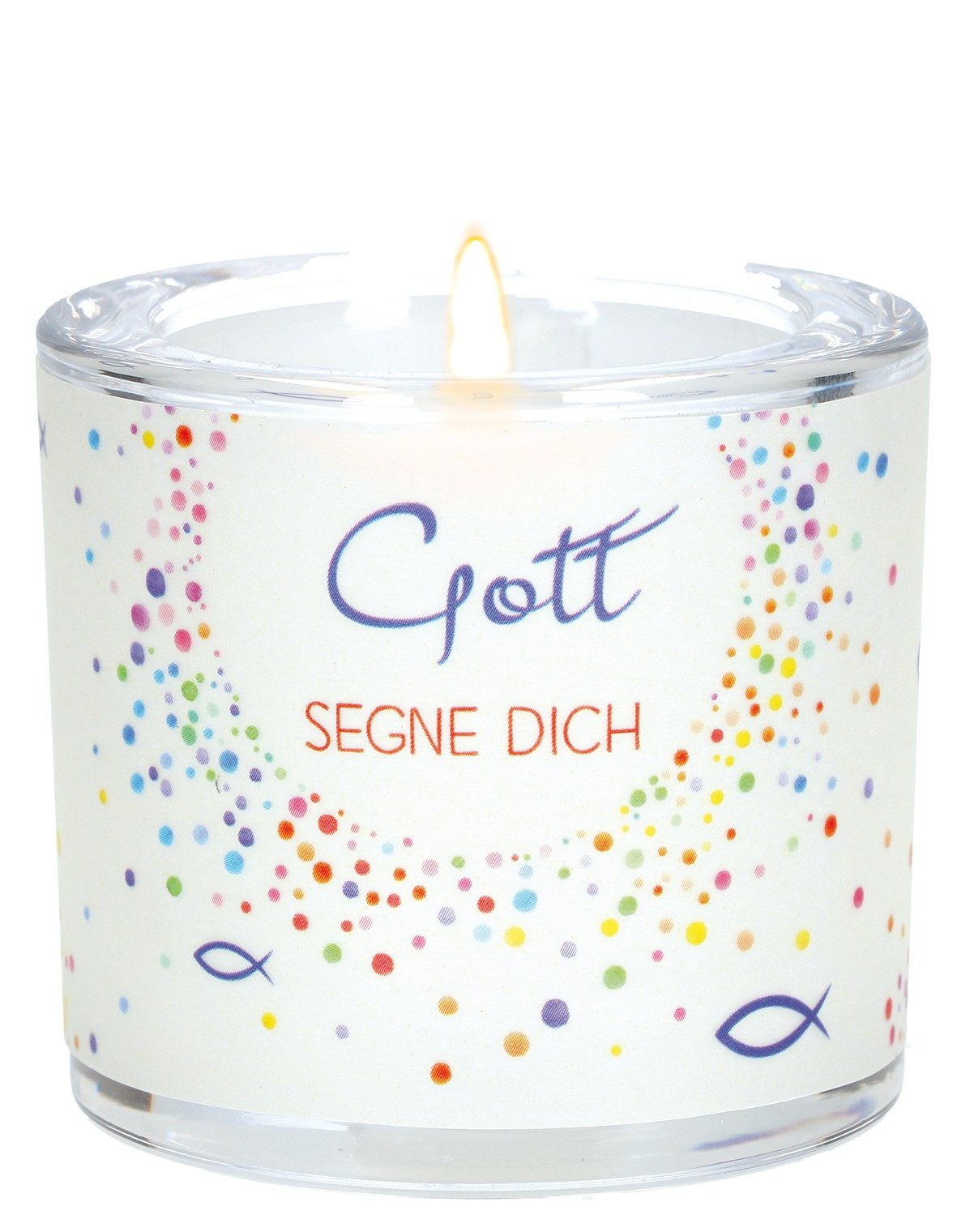 Butzon & Bercker Verlag Windlicht LichtMoment \"Taufe - Gott segne dich\"