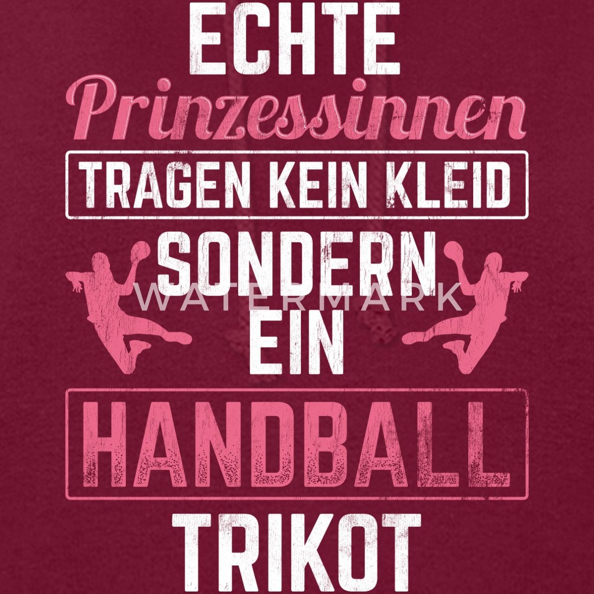 Spreadshirt Hoodie Handball Echte Prinzessinen Tragen Ein Trikot Damen Hoodie (1-tlg)