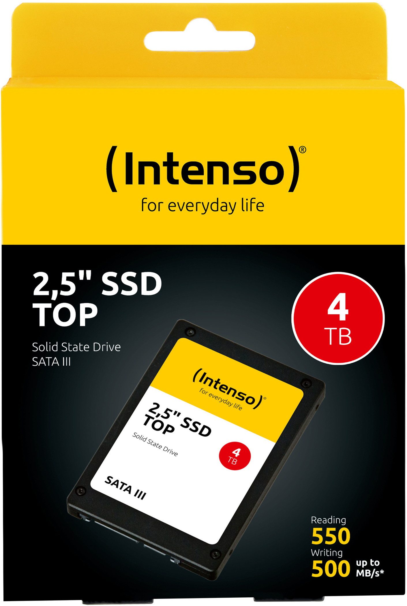 Intenso SSD interne Festplatte Top High-Speed 3D-Nand 2,5 Zoll 4TB SATA III interne SSHD-Hybrid-Festplatte