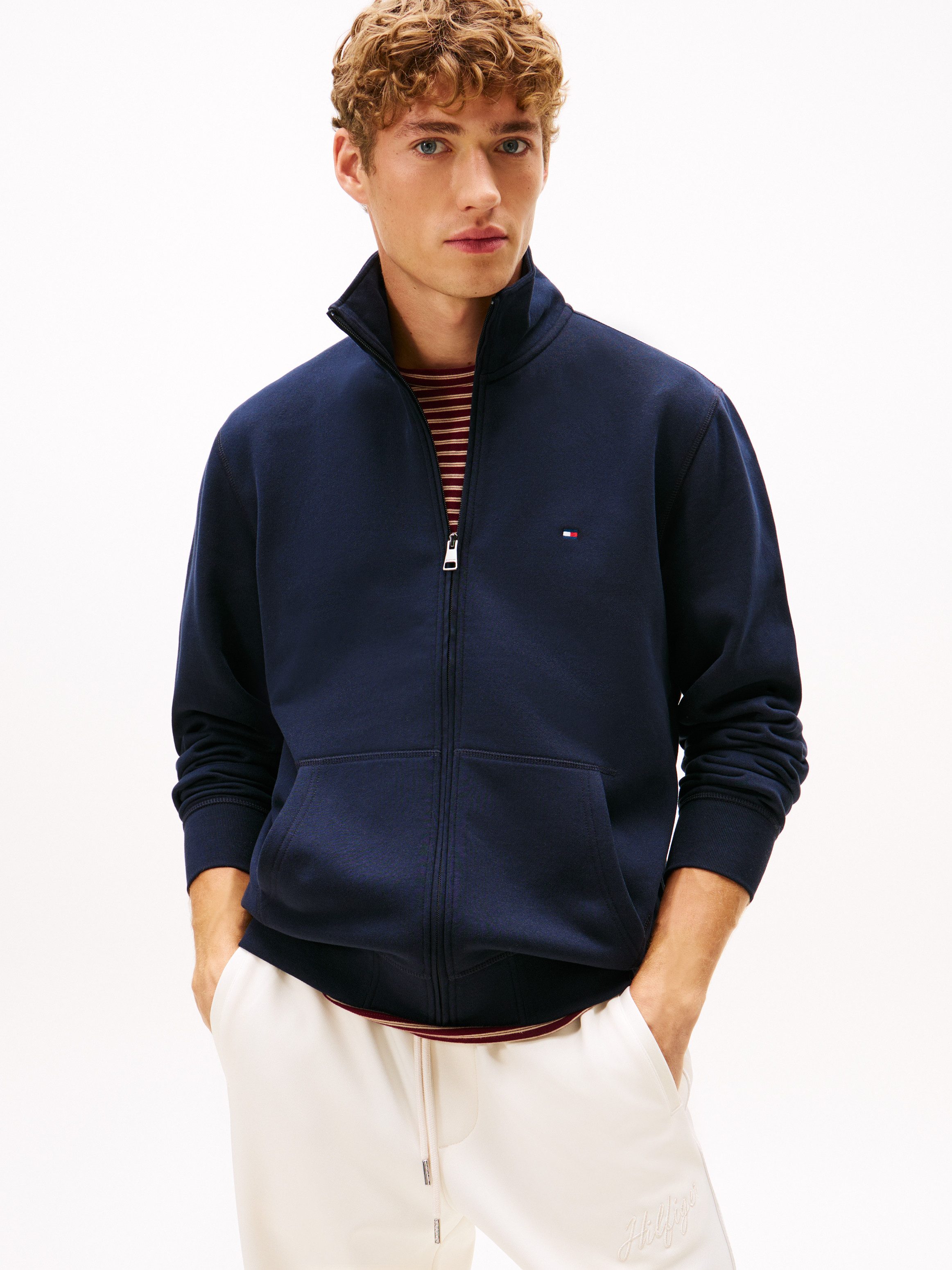 Tommy Hilfiger Sweatjacke ESSENTIAL FLEECE STAND günstig online kaufen