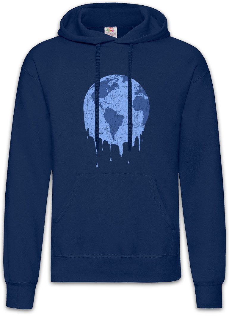 Hoodie Melting Earth Herren Hoodie Umweltschutz Save The World Green Energy