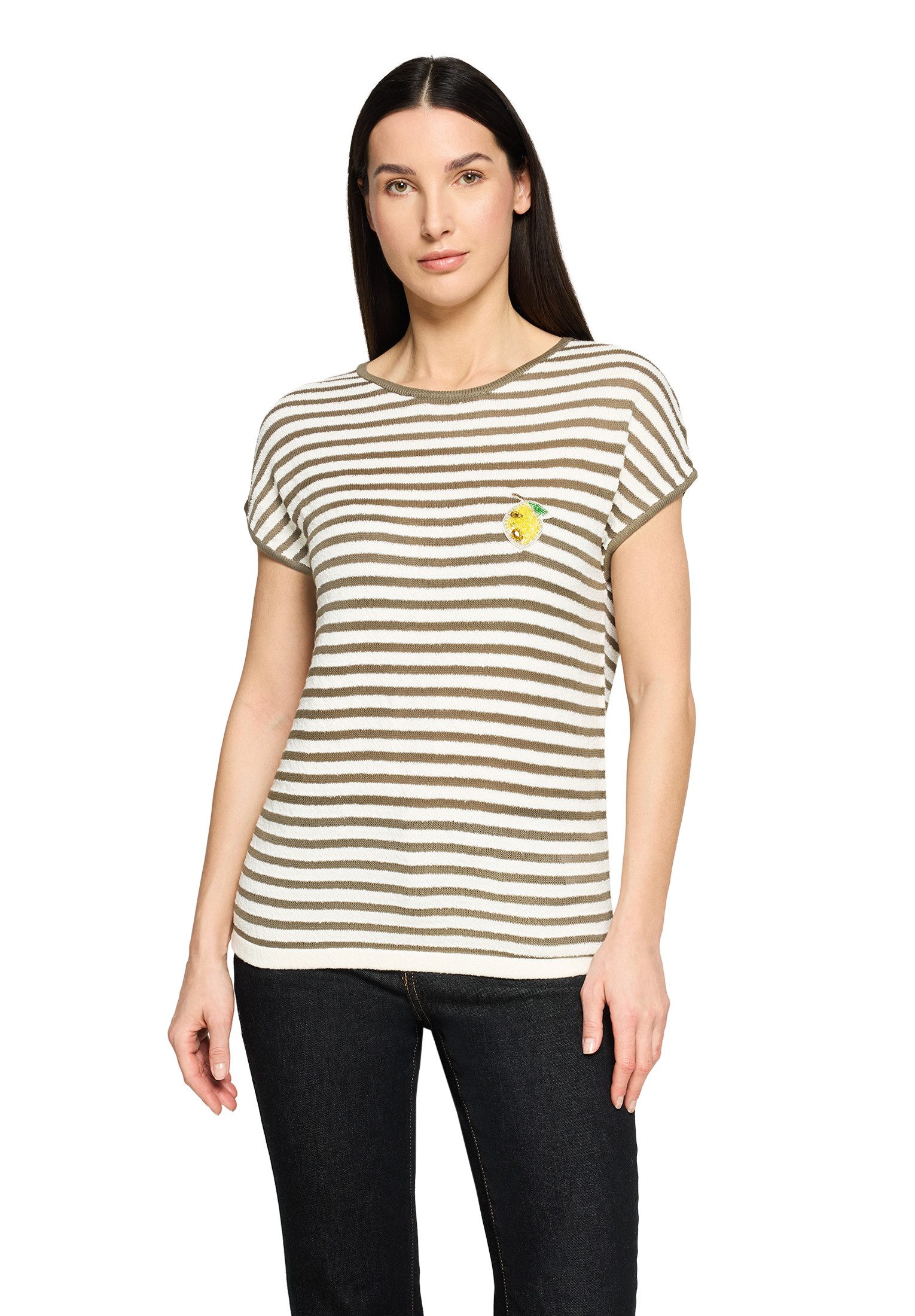 Kurzarmshirt Damen mit Streifen