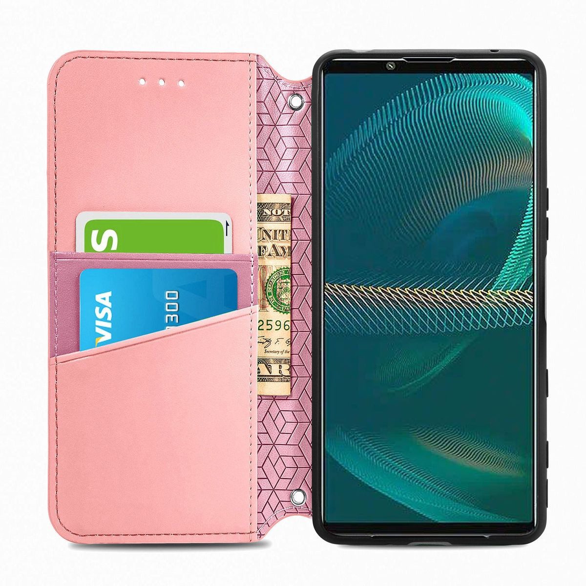 König Design Handyhülle Sony Xperia 5 III, Schutzhülle Schutztasche Case Cover Etuis Wallet Klapptasche Bookstyle
