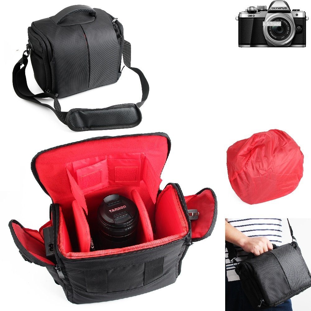 K-S-Trade Kameratasche für Olympus OM-D E-M10 Mark II, Kameratasche  Fototasche Schultertasche Zubehör Tasche einteilbare