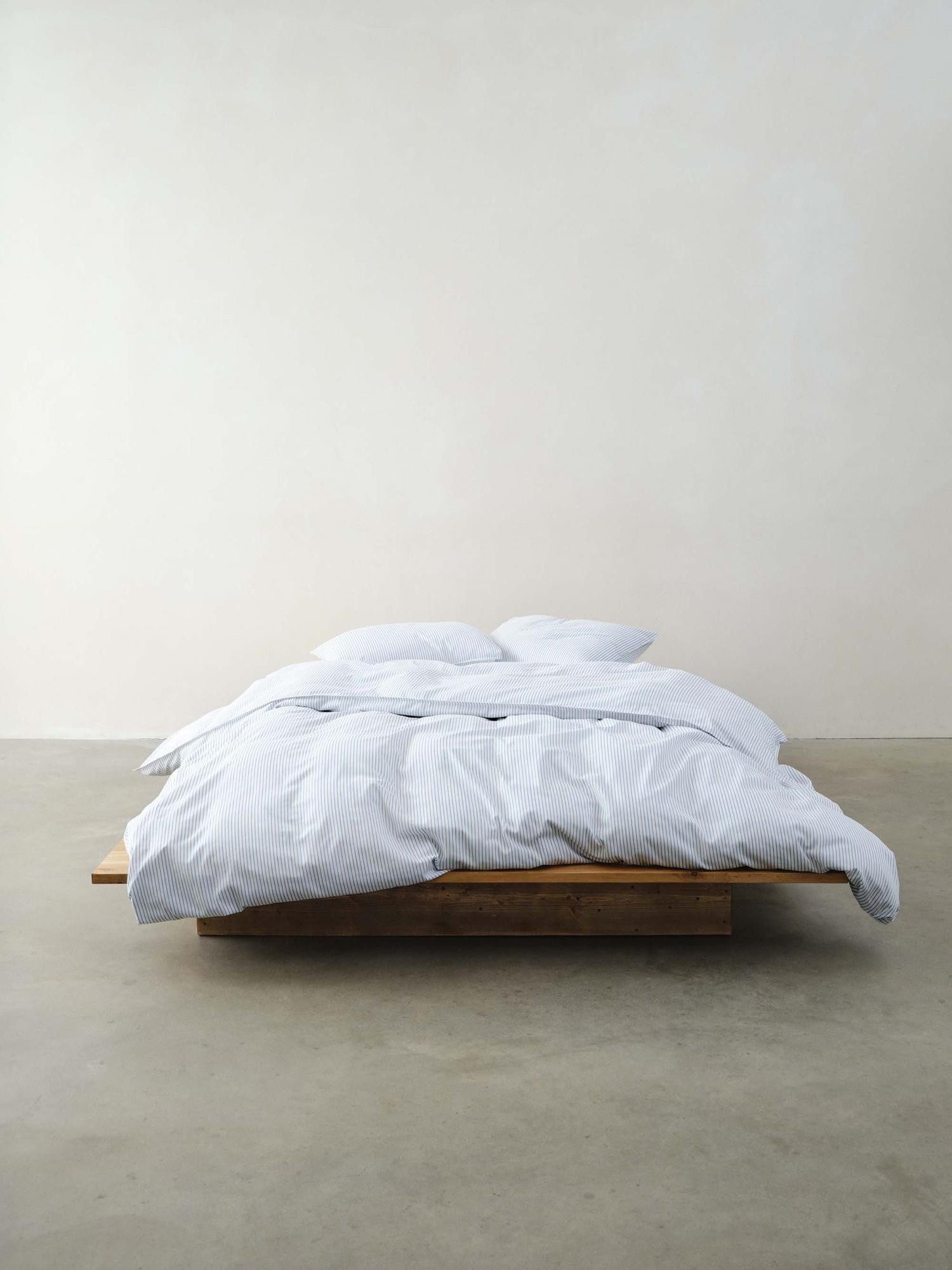 Marc O'Polo Home Bettwäsche Classic fine stripe, Baumwolle Leinenoptik, 2 teilig, mit Streifen