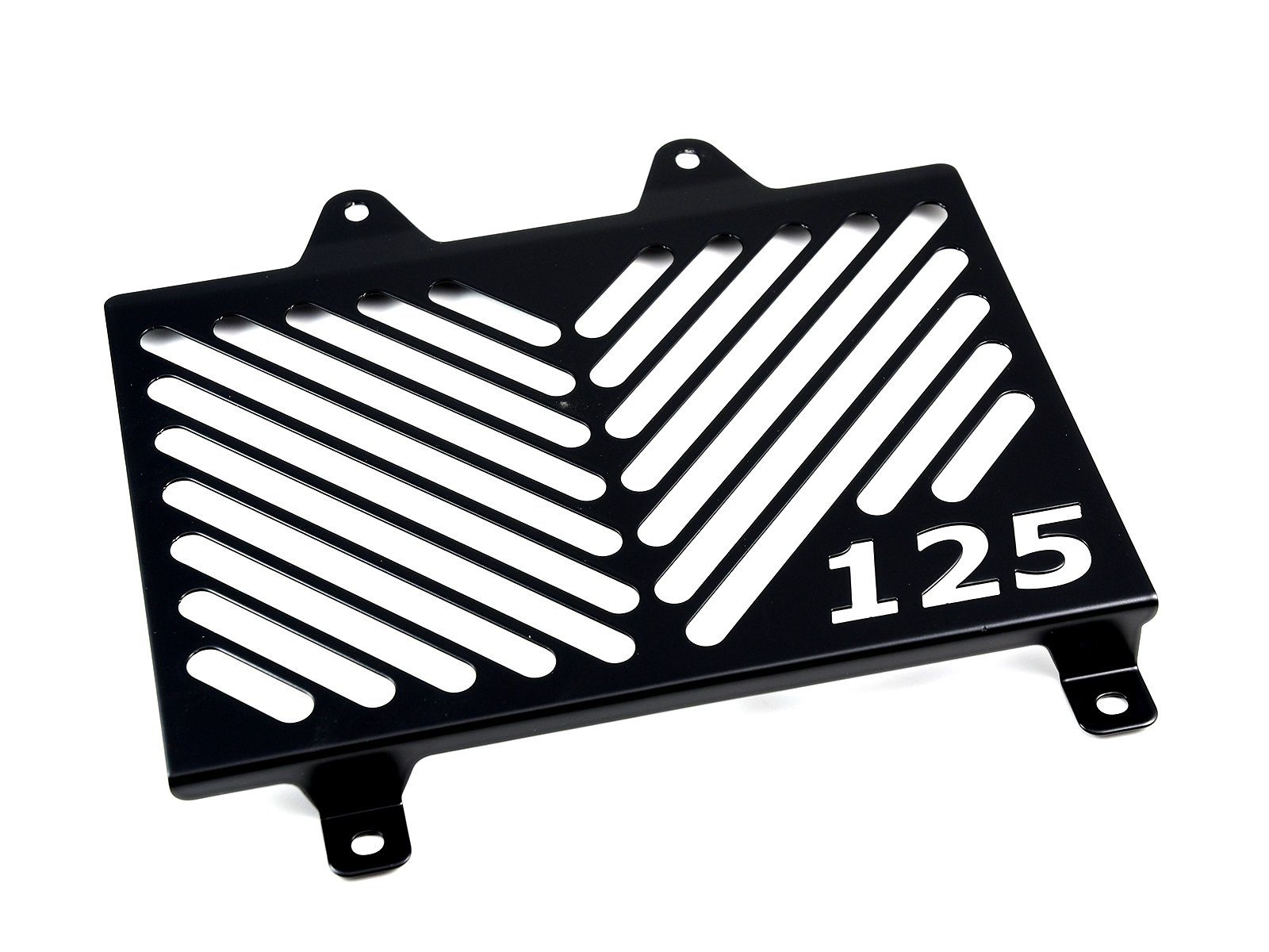 ZIEGER Motorrad-Additiv Kühlerabdeckung für KTM 125 Duke Logo schwarz, Motorradkühlerabdeckung