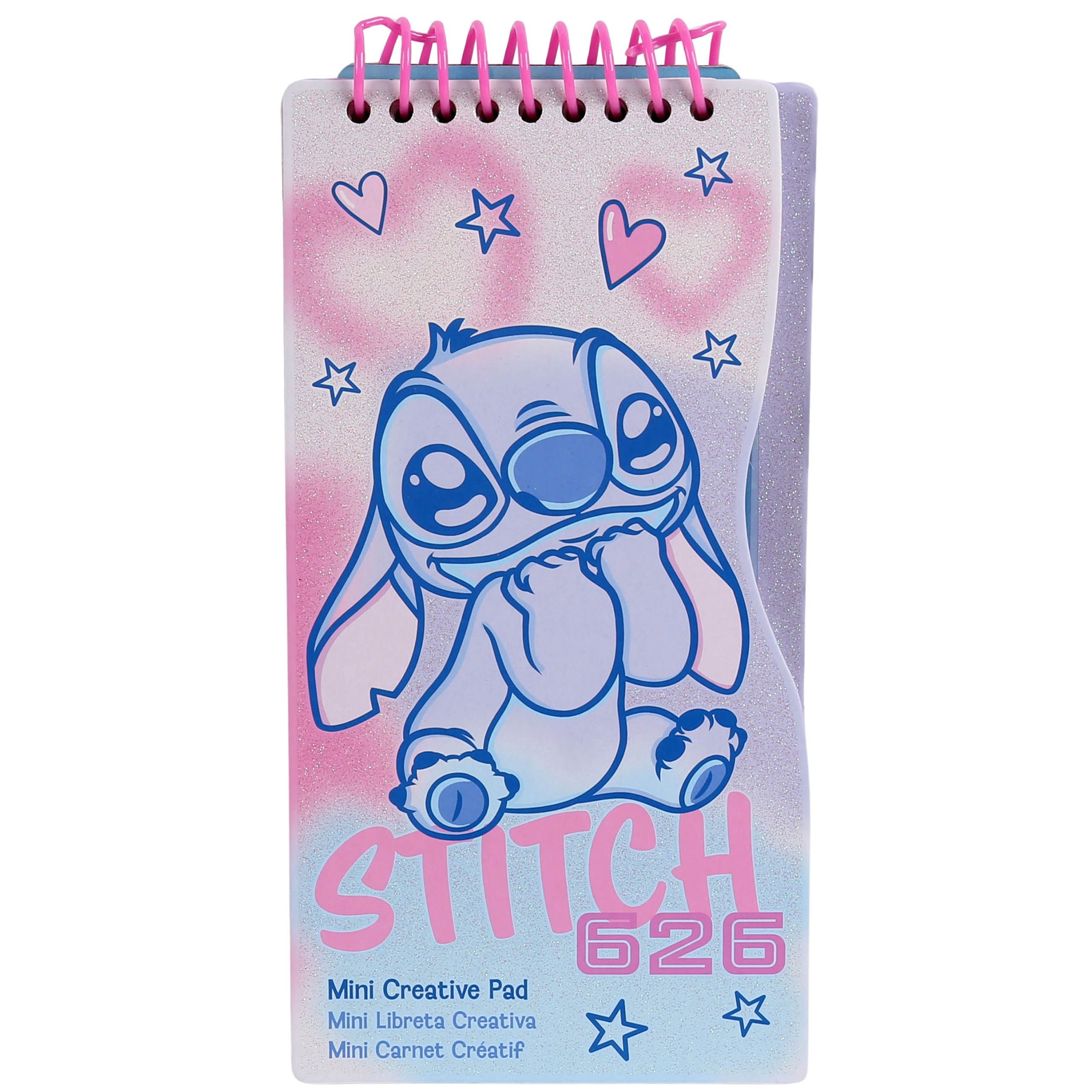 Disney Notizbuch Disney Stitch Kreativ-Notizbuch für Kinder, Mal-Set
